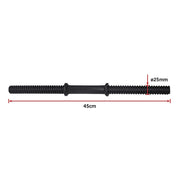 45cm - 1 Pair Dumbbell Bar 25mm Diameter - PVC Coated Dumbell Handle V63-822511