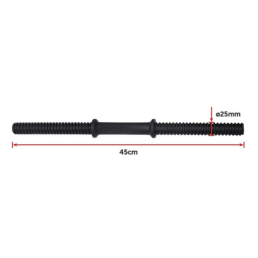 45cm - 1 Pair Dumbbell Bar 25mm Diameter - PVC Coated Dumbell Handle V63-822511
