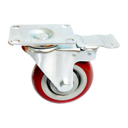 4 x 4" Heavy Duty PU Swivel Castor Wheels With Brake V63-822531