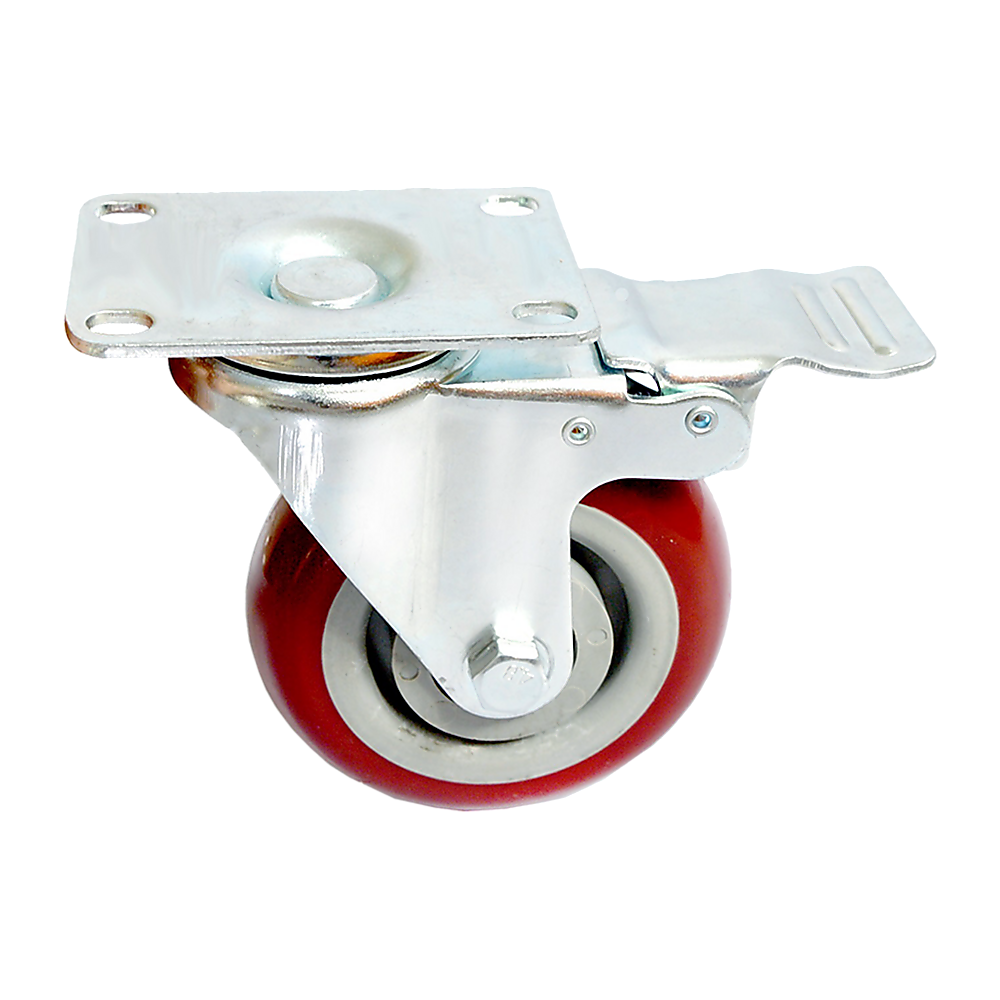 4 x 4" Heavy Duty PU Swivel Castor Wheels With Brake V63-822531