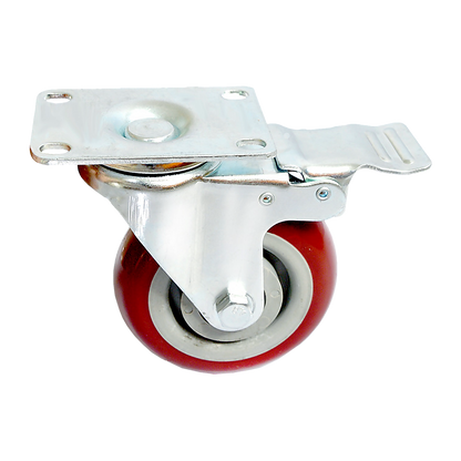 4 x 4" Heavy Duty PU Swivel Castor Wheels With Brake V63-822531