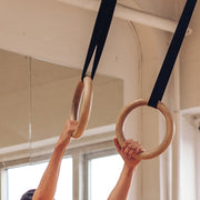 202mm Wooden Gymnastic Rings - Olympic Gym Strength Training & Fitness V63-822591