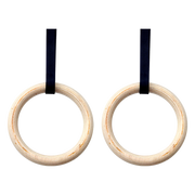 202mm Wooden Gymnastic Rings - Olympic Gym Strength Training & Fitness V63-822591