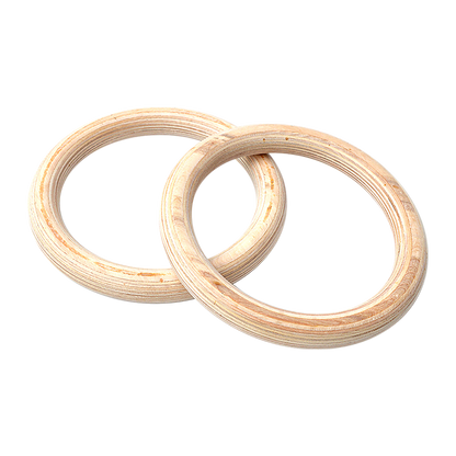 202mm Wooden Gymnastic Rings - Olympic Gym Strength Training & Fitness V63-822591