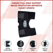 Hinged Full Knee Support Brace Protection Arthritis Injury Sports V63-822601