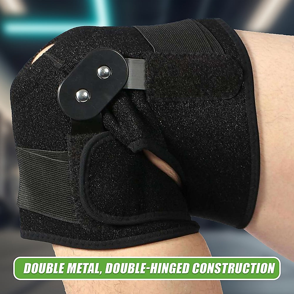 Hinged Full Knee Support Brace Protection Arthritis Injury Sports V63-822601