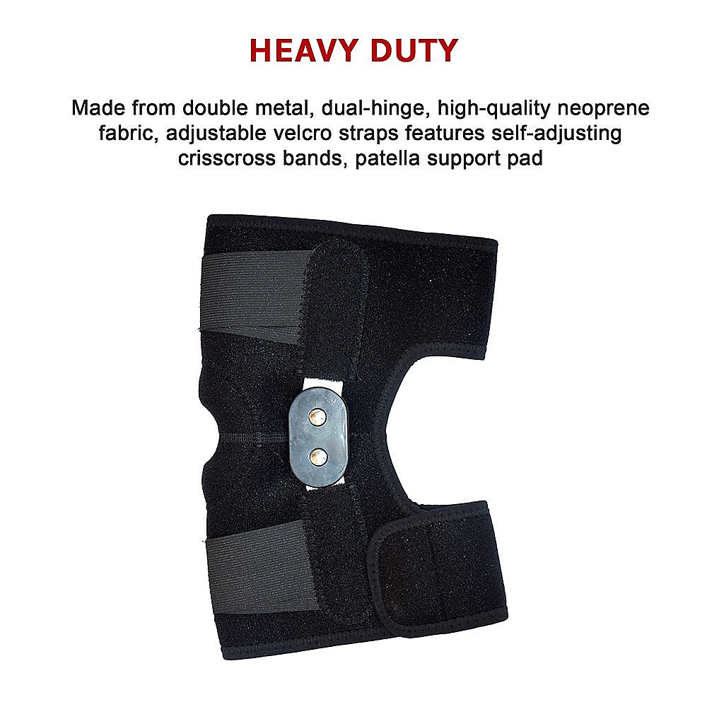 Hinged Full Knee Support Brace Protection Arthritis Injury Sports V63-822601