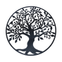 Black Tree of Life Wall Art Hanging Metal Iron Sculpture Garden 60cm V63-822651