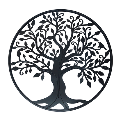 Black Tree of Life Wall Art Hanging Metal Iron Sculpture Garden 60cm V63-822651