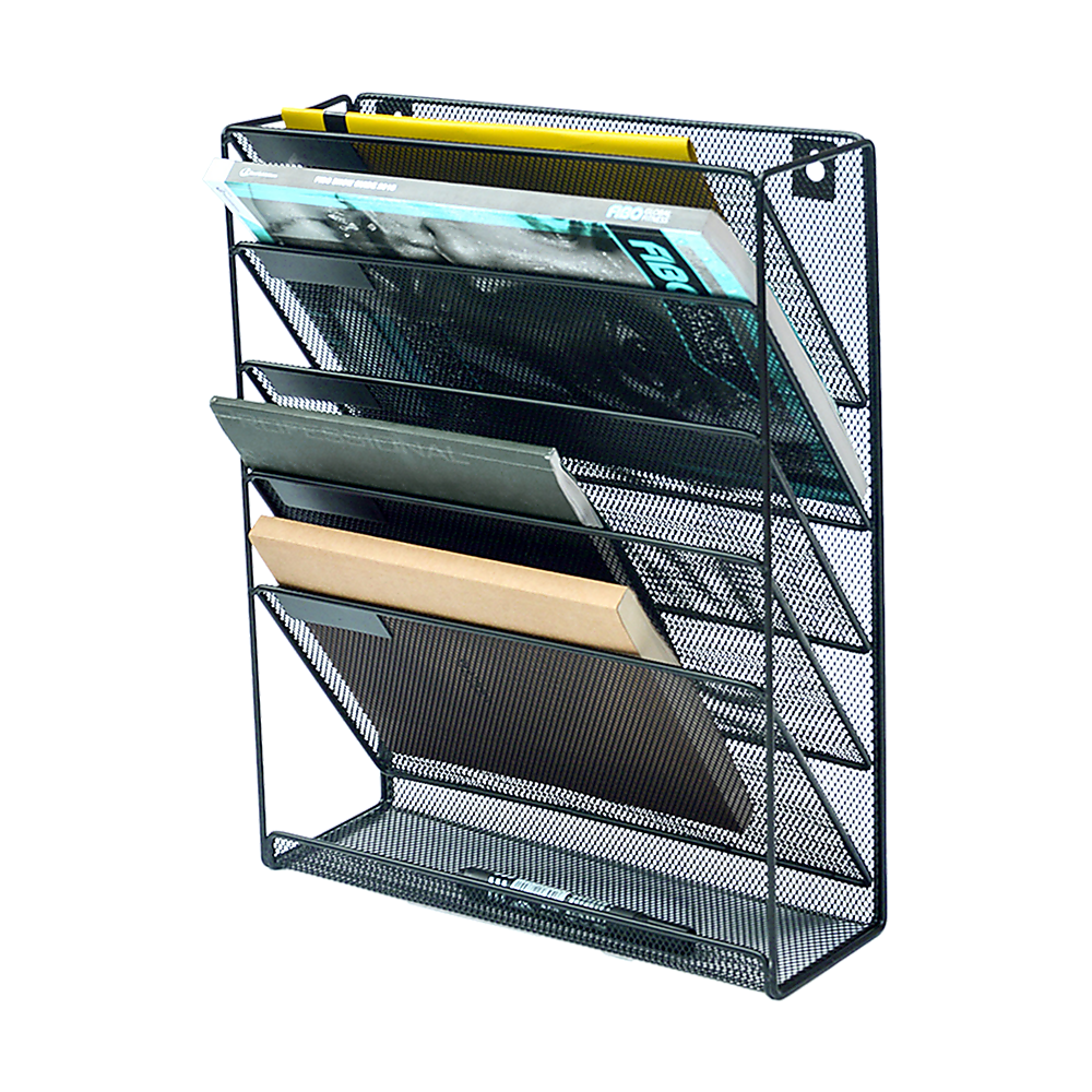 Wall Mount 6 Pocket Hanging File Sorter Organizer Folder Holder Rack Storage V63-822681