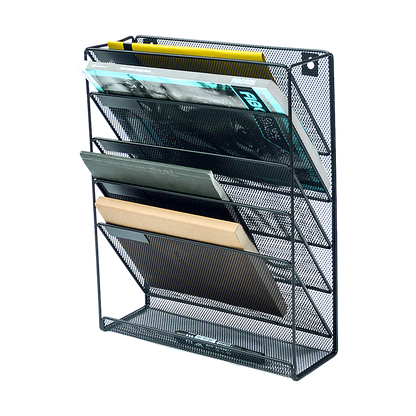 Wall Mount 6 Pocket Hanging File Sorter Organizer Folder Holder Rack Storage V63-822681