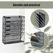 Wall Mount 6 Pocket Hanging File Sorter Organizer Folder Holder Rack Storage V63-822681