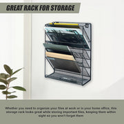 Wall Mount 6 Pocket Hanging File Sorter Organizer Folder Holder Rack Storage V63-822681