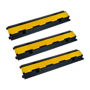 3pcs 2-Cable Rubber Electrical Wire Cover Heavy Duty Protector Dual Channel V63-822701