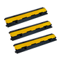 3pcs 2-Cable Rubber Electrical Wire Cover Heavy Duty Protector Dual Channel V63-822701