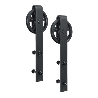 2M Big Spoke Wheel Sliding Barn Door Hardware