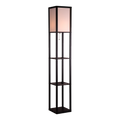 Shelf Floor Lamp - Shade Diffused Light Source with Open-Box Shelves V63-822801