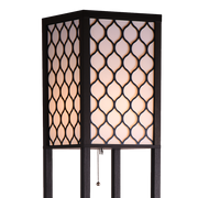 Shelf Floor Lamp - Shade Diffused Light Source with Open-Box Shelves V63-822811