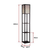 Shelf Floor Lamp - Shade Diffused Light Source with Open-Box Shelves V63-822811
