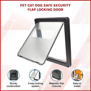 Pet Cat Dog Safe Security Flap Locking Door V63-822821