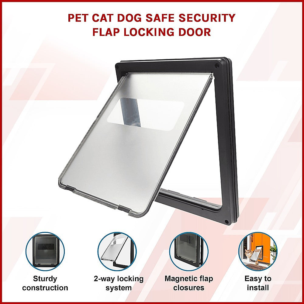 Pet Cat Dog Safe Security Flap Locking Door V63-822821