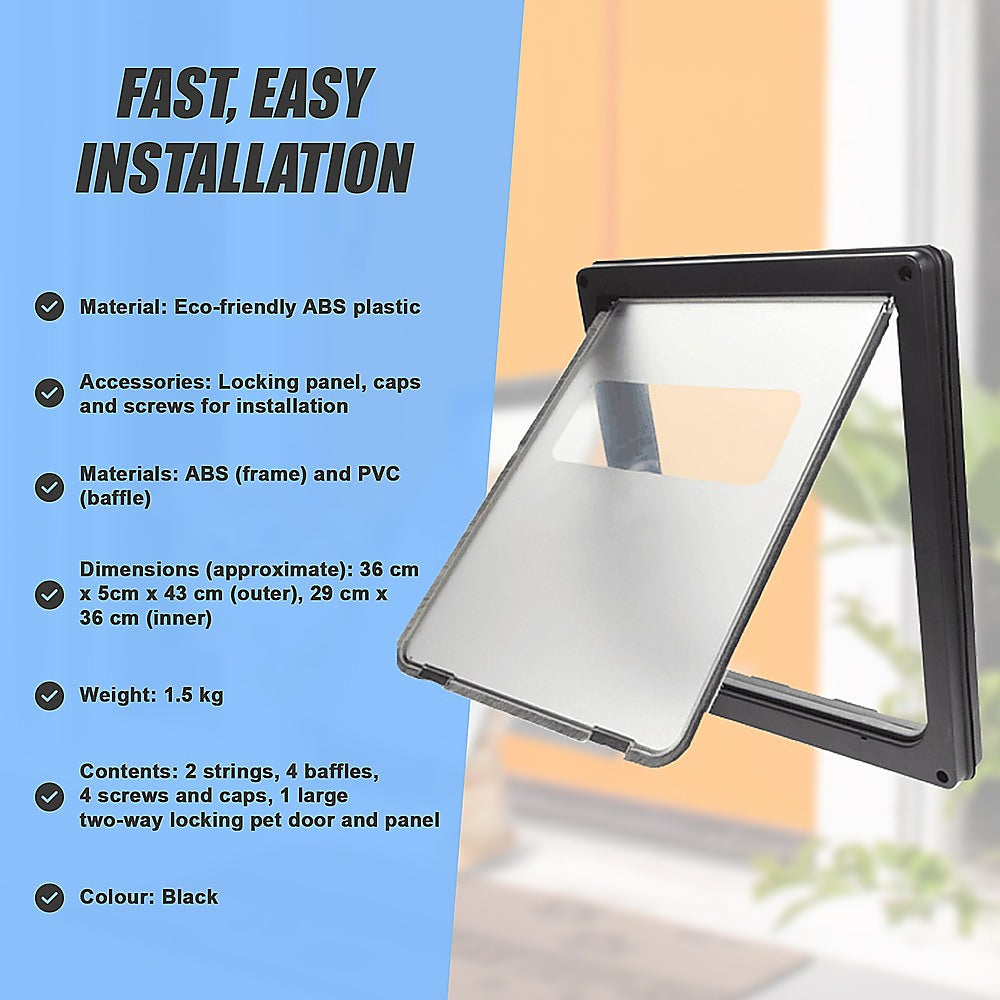 Pet Cat Dog Safe Security Flap Locking Door V63-822821