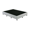 Palermo Queen Ensemble Bed Base Platinum Light Grey Linen Fabric V63-822871
