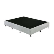 Palermo Queen Ensemble Bed Base Platinum Light Grey Linen Fabric V63-822871