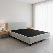Palermo Queen Ensemble Bed Base Platinum Light Grey Linen Fabric V63-822871