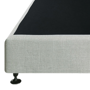 Palermo Queen Ensemble Bed Base Platinum Light Grey Linen Fabric V63-822871