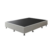 Palermo Queen Ensemble Bed Base Platinum Light Grey Linen Fabric V63-822871