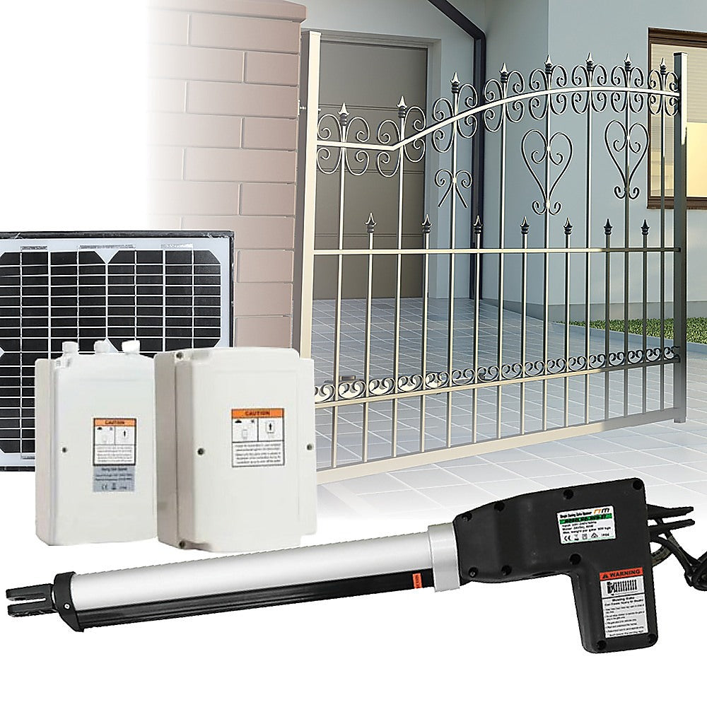 500KG 10W Solar Single Swing Auto Motor Remote Gate Opener V63-822901