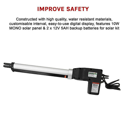 500KG 10W Solar Single Swing Auto Motor Remote Gate Opener V63-822901