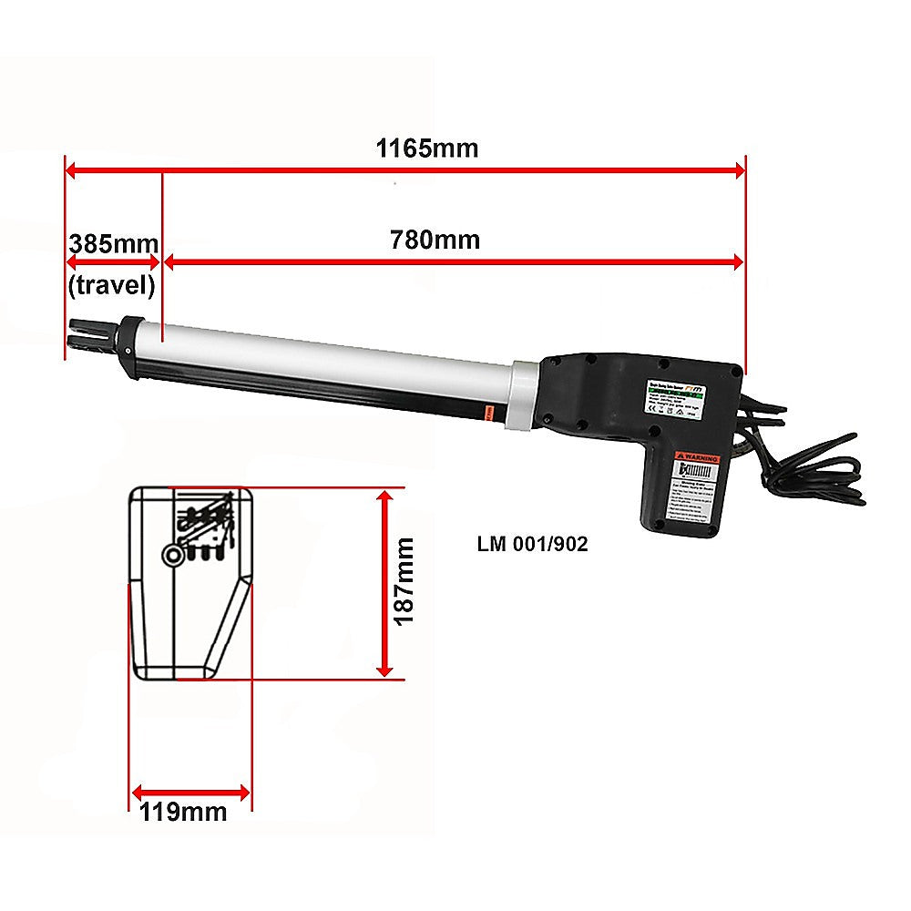 500KG 10W Solar Single Swing Auto Motor Remote Gate Opener V63-822901
