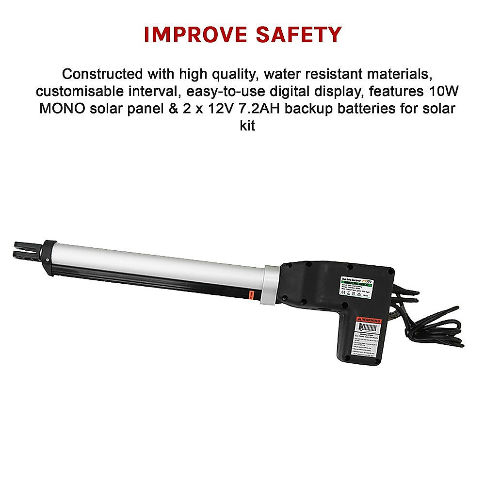 500KG 20W Solar Single Swing Auto Motor Remote Gate Opener V63-822911