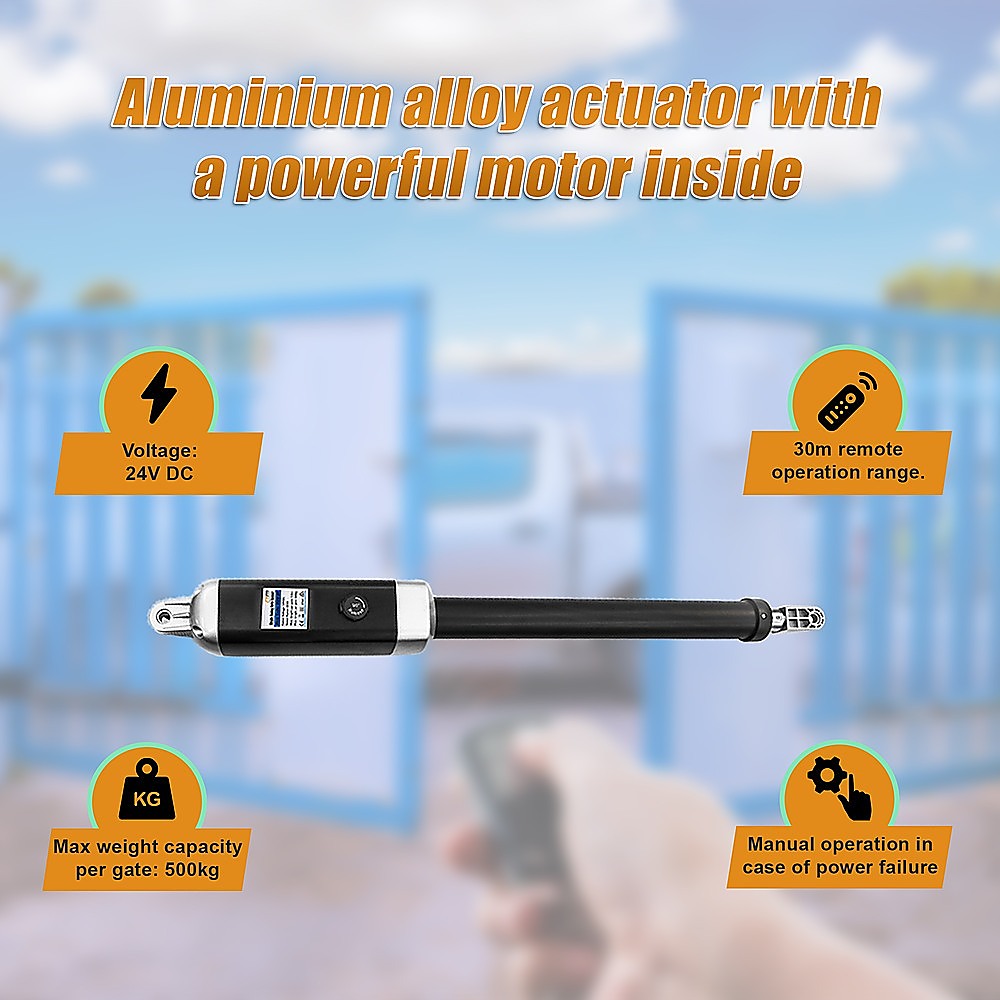 500KG 20W Solar Single Swing Auto Motor Remote Gate Opener V63-822971