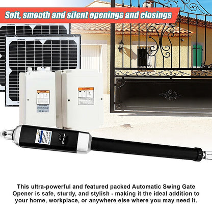 500KG 20W Solar Single Swing Auto Motor Remote Gate Opener V63-822971