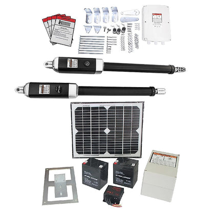 1000KG 20W Solar Double Swing Auto Motor Remote Gate Opener