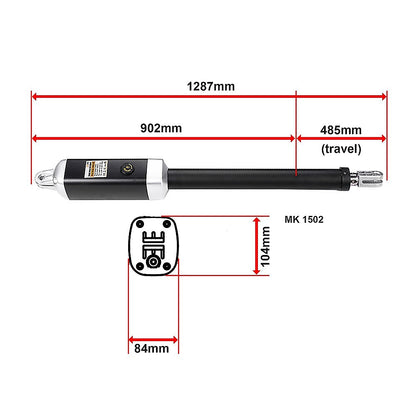 1200KG 10W Solar Double Swing Auto Motor Remote Gate Opener