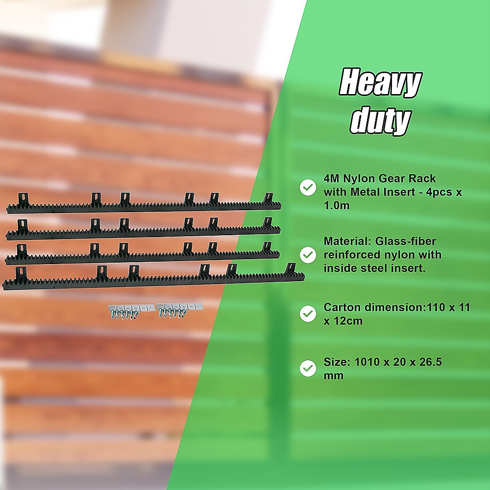 Sliding Gate Hardware Accessories Kit - 4m Gear Rack Track V63-823121
