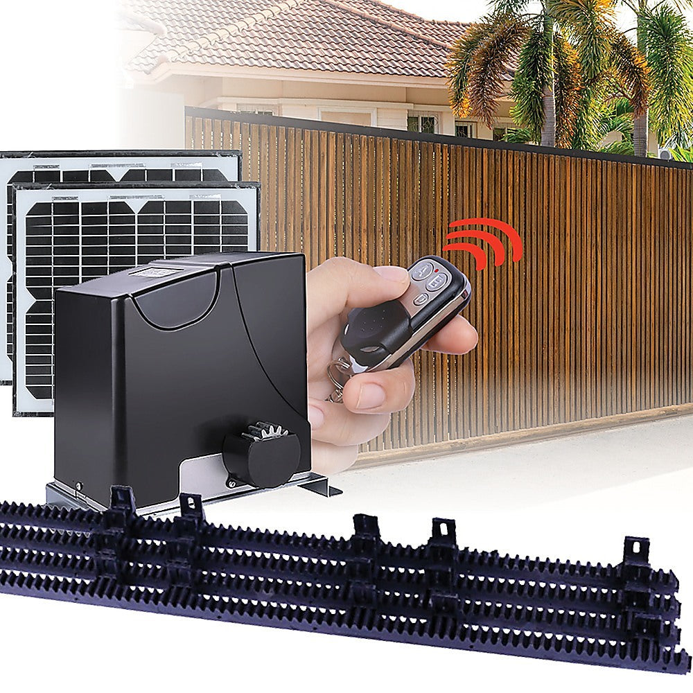 1000KG Auto Solar Slide Sliding Gate Opener Automatic w 4m Rail V63-823131
