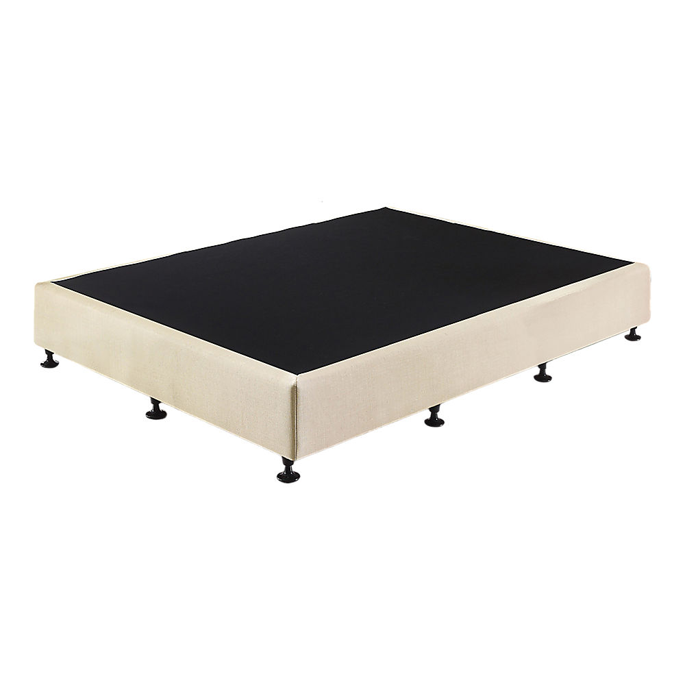 Palermo Queen Ensemble Bed Base Platinum Natural Sand Linen Fabric V63-823171