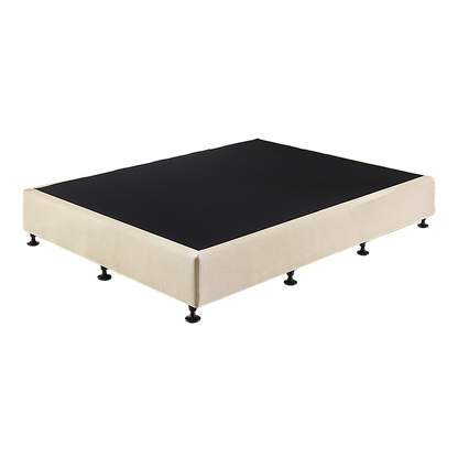 Palermo Queen Ensemble Bed Base Platinum Natural Sand Linen Fabric V63-823171