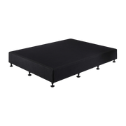 Palermo Queen Ensemble Bed Base Midnight Black Linen Fabric V63-823181