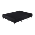 Palermo Queen Ensemble Bed Base Midnight Black Linen Fabric