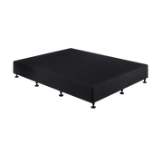 Palermo Queen Ensemble Bed Base Midnight Black Linen Fabric V63-823181