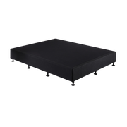 Palermo King Single Ensemble Bed Base Midnight Black Linen Fabric V63-823201