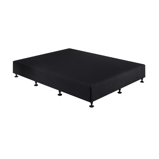 Palermo King Single Ensemble Bed Base Midnight Black Linen Fabric V63-823201