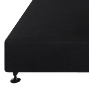 Palermo King Single Ensemble Bed Base Midnight Black Linen Fabric V63-823201