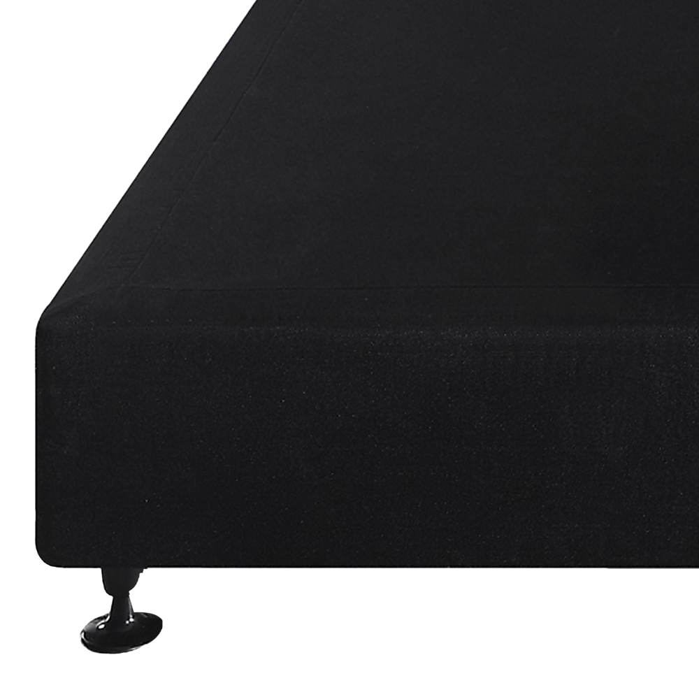 Palermo King Single Ensemble Bed Base Midnight Black Linen Fabric V63-823201